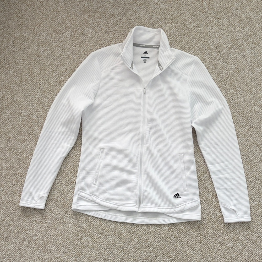 Adidas Women's Snow White Full Zip Golf Jacket